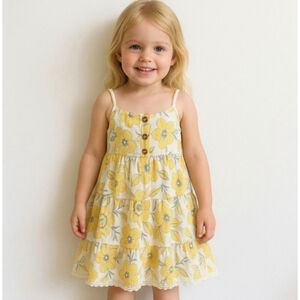 Haute Hippie Coastal Cottage Rope Strap Sundress | Linen Look Boho Dress Sz 3T